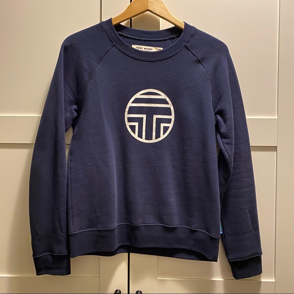 Tory Sport by Tory Burch Sweatshirt, Navy, Medium